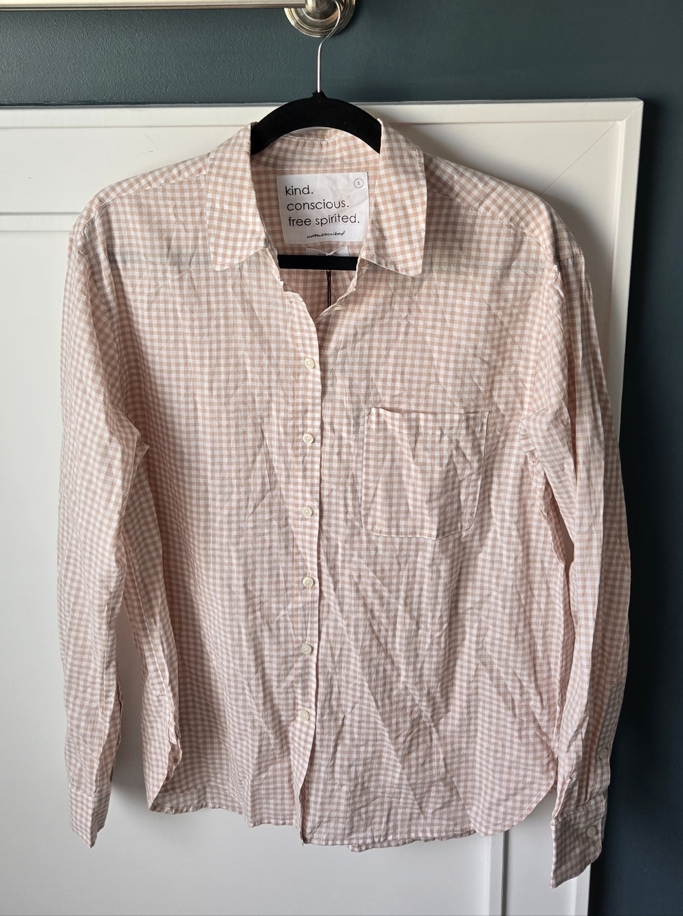 Unsubscribed Boyfriend Gingham Shirt In Rose #107